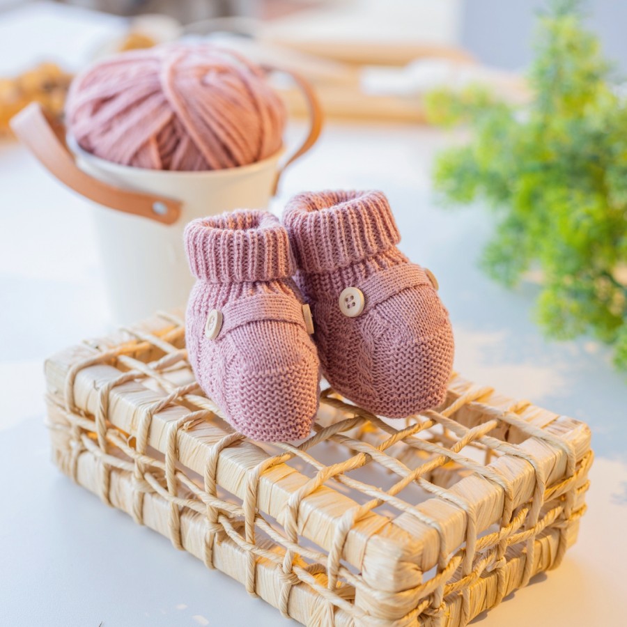 Sapatinho de linha Botão Rosê Plix